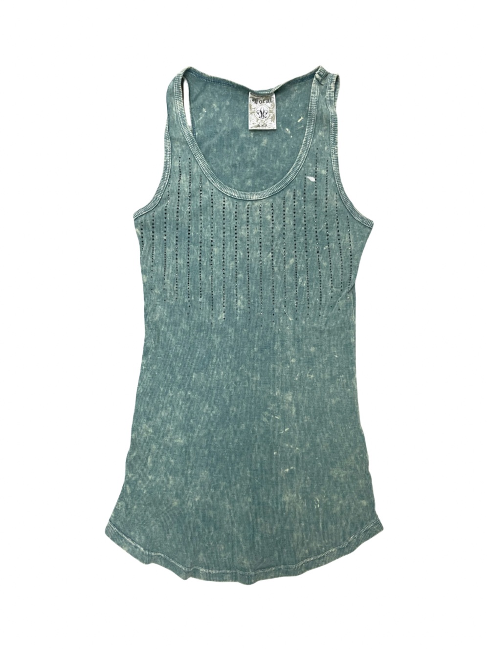 Vocal Seafoam Green Ribbed Tank Top